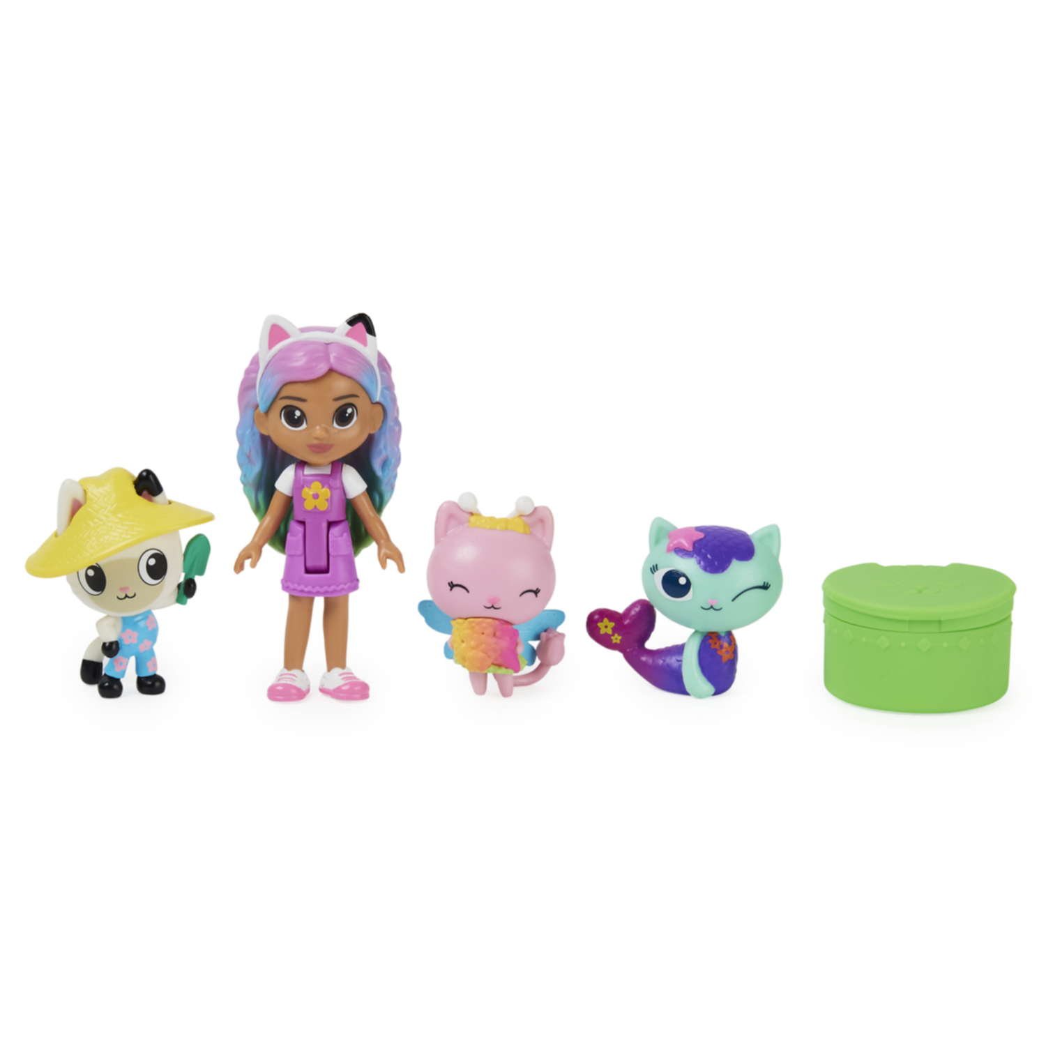 Gabby's Dollhouse , Set di personaggi Gabby e i suoi amici, con bambola di  Gabby Arcobaleno, 3 personaggi giocattolo e un accessorio a sorpresa, per  bambini dai 3 anni in su