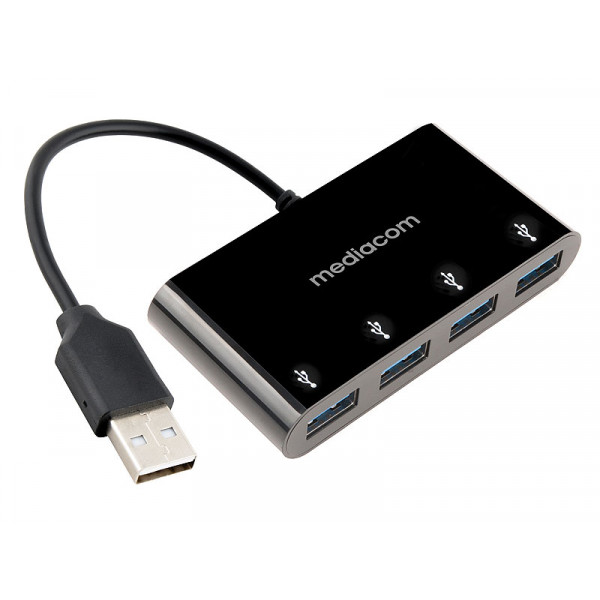 Hub USB 2.0 - 4 Porte Con Scalda Tazza Incorporato - Connettività - Mediacom