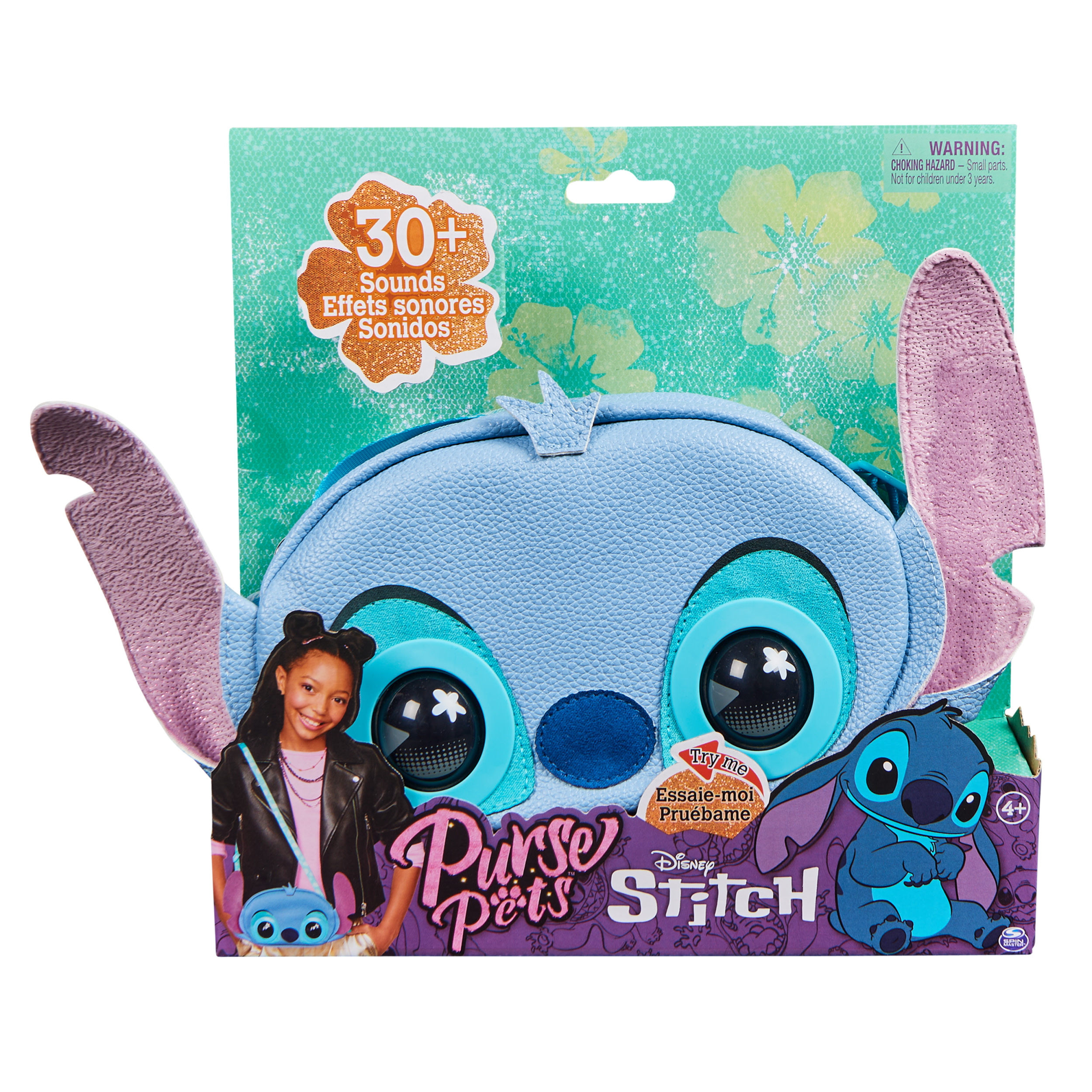 Purse Pets , Disney Stitch, giocattolo interattivo e borsetta con oltre 30  suoni e reazioni, borsetta a tracolla, giocattoli per bambine