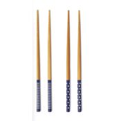 Excelsa Set 4 bacchette Sushi In Bambù 22,5cm Azzurro - 64829