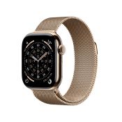 Apple Watch Series 11 GPS + Cellular 42mm Cassa Titanio Oro con Loop in maglia Milanese Oro