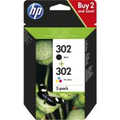 HP NHPX4D37AB Confezione da 2 cartucce d'inchiostro nero/tricromia originali 302