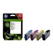 HP NHPN9J73AB Confezione da 4 cartucce originali di inchiostro nero/ciano/magenta/giallo 364