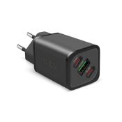 SBS TETRGANUSB2C65W Caricabatterie per dispositivi mobili Universale Nero AC Ricarica rapida Interno