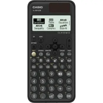 Calcolatrice Casio Fx-810DE CW ClassWiz Con Custodia WYNGS – Base Set, Garanzia 5 Anni, Grigio Chiaro