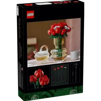 Mazzo Di Rose Icons 10328 – Set Costruzioni 822 Pezzi, Nuovo, Regalo Ideale