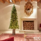EDG Enzo De Gasperi &ndash; Albero di Natale Pino Slim H210 cm con 480 MiniLED, Verde