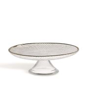 Excelsa Alzata Torta Linea Gold 28x28x26 vetro con bordo oro 60650