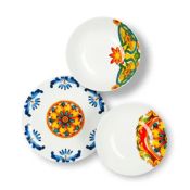 Excelsa servizio 18 piatti Messina porcellana multicolor - 65799