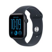 Apple Watch SE (3nd generation) SE 3 GPS, Cassa 44 mm in alluminio mezzanotte con Cinturino Sport blu marino - S/M
