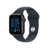 Apple Watch SE (3nd generation) SE 3 GPS + Cellular, Cassa 40 mm in alluminio mezzanotte con Cinturino Sport blu marino - S/M