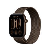 Apple Watch Series 12 GPS + Cellular, cassa 42 mm in alluminio color bronzo scuro con loop in maglia milanese color bronzo scuro