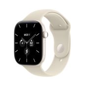 Apple Watch Series 12 GPS + Cellular, cassa 46 mm in ceramica bianco perla con cinturino Sport sabbia - M/L