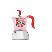 Bialetti Fiametta Moka 0,13 L Giallo, Alluminio, Verde, Rosa, Rosso