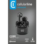 Cellularline Core Auricolare Bluetooth TWS con custodia di ricarica e display led
