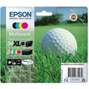 Epson C13T34794020 Multipack cartucce d'inchiostro originali serie 34 Golf ball con nero XL, ciano, magenta, giallo