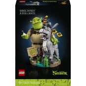 LEGO 72423 Shrek, Ciuchino e Gatto con gli Stivali, Kit Modellismo per Adulti da Esposizione con 3 Personaggi, Regalo per Fan