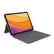 Logitech 920-010301 Combo Touch Custodia con Tastiera per iPad Air (4. gen - 2020) - Tastiera Retroilluminata Rimovibile, Trackpad Click-Anywhere, Smart Connector - Grigio.