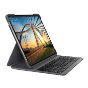 Logitech 920-009707 SLIM FOLIO PRO, custodia Bluetooth con tastiera retroilluminata per iPad Pro da 12,9 pollici (3a e 4a generazione) Layout Italiano ‎QWERTY