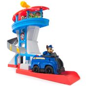 PAW Patrol , Quartier Generale, con Lanciatore per Veicoli, 2 Personaggi , Veicolo della Polizia di Chase e Accessori, Giocattolo per Bambini e Bambine, 3+ anni