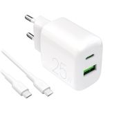 PURO PUTCUSBAC25WDYKCCWHI Caricabatterie per dispositivi mobili Universale Bianco AC Interno