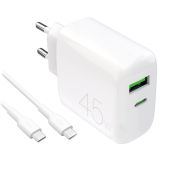 PURO PUTCUSBAC45WDYKCCWHI Caricabatterie per dispositivi mobili Universale Bianco AC Interno