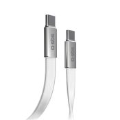 SBS - Cavo piatto USB-C a USB-C con connettore sottile - Bianco