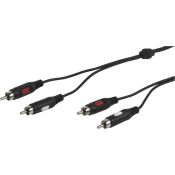 Vivanco VVA2RCA25MMK cavo audio 2,5 m 2 x RCA Nero
