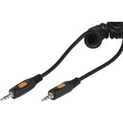 Vivanco VVAJACK90SPIR1K cavo audio 1 m 3.5mm TRS Nero