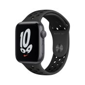Apple Watch Nike SE GPS, 44mm Cassa in Alluminio Grigio Scuro con Cinturino Sport Antracite/Nero