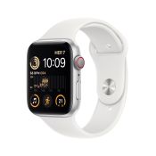 Apple Watch SE GPS + Cellular 44mm Cassa in Alluminio color Argento con Cinturino Sport Band Bianco - Regular