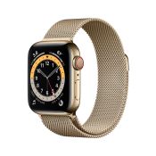 Apple Watch Series 6 GPS + Cellular, 40mm in acciaio inossidabile color oro con cinturino Loop in maglia milanese color Oro