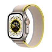 Apple Watch Ultra GPS + Cellular, 49mm Cassa in Titanio con Cinturino Trail Loop Giallo/Beige - S/M