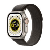 Apple Watch Ultra GPS + Cellular, 49mm Cassa in Titanio con Cinturino Trail Loop Nero/Grigio - M/L