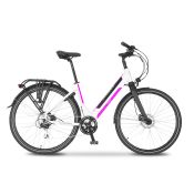 Argento Bike Omega Nero, Porpora, Bianco Alluminio 71,1 cm (28") 25 kg