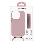 CASEME - Cover CMCOVCROSBLIP1561PLP per iPhone 15 Pro - Rosa
