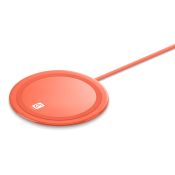 Cellularline Neon Wireless Charger - Apple, Samsung and other Wireless Smartphones Base colorata di ricarica wireless Arancio