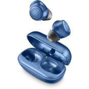Cellularline Petit - Universale Auricolari Bluetooth® in-ear senza fili con caricabatteria portatile Blu