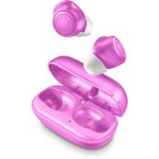 Cellularline Petit - Universale Auricolari Bluetooth® in-ear senza fili con caricabatteria portatile Rosa