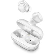 Cellularline Petit - Universale Auricolari Bluetooth in-ear senza fili con caricabatteria portatile Bianco