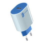 Cellularline USB Charger #Stylecolor - Universal Caricabatterie da rete 12W colorato Blu