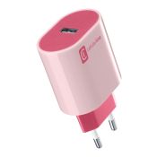 Cellularline USB Charger #Stylecolor - Universal Caricabatterie da rete 12W colorato Rosa
