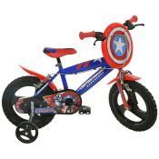 Dino Bikes Captain America bicicletta Metallo Blu, Rosso