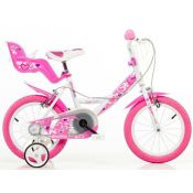 Dino Bikes Little Heart 16" bicicletta 40,6 cm (16") Metallo Rosa, Bianco