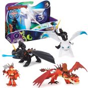 DreamWorks Dragons , Drago con Personaggio Vichingo con Armatura, per Bambini dai 4 Anni In Su (I Modelli Variano)