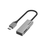 Hama Lettore USB 3.0 Type C, alluminio, SD/Micro SD