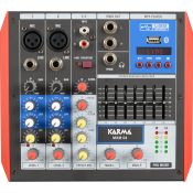 Karma Italiana MXM 04 mixer audio 4 canali 10 - 60000 Hz Nero, Rosso