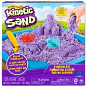 Kinetic Sand | Playset Castelli di Sabbia | Sabbia cinetica con vaschetta | Sabbia magica | Sabbia colorata a sorpresa 454gr | 3 formine incluse | Giocattoli per bambini e bambine 3 anni