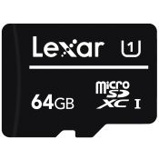 LEXAR - 64GB MICROSDXC CL 10 NO ADAPTER - Black