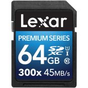 LEXAR - SDXC PREMIUM 300X 64GB - Black